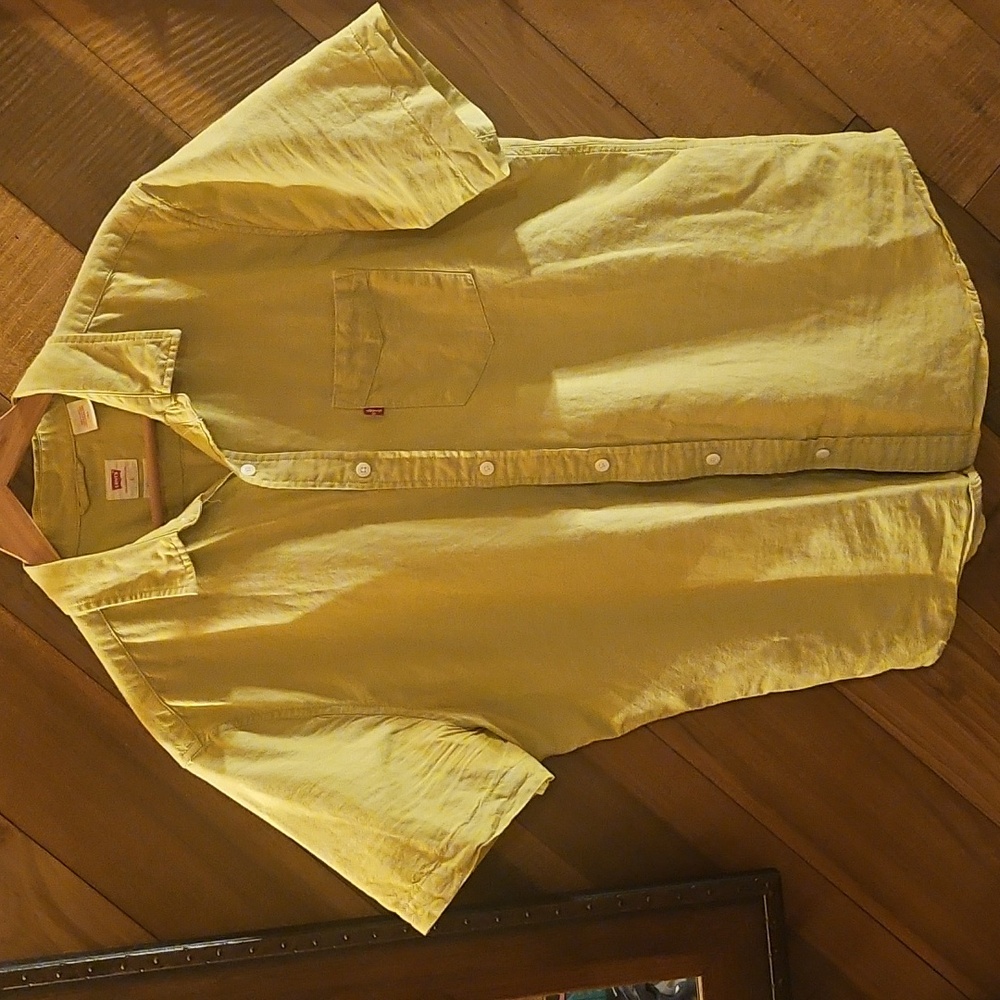 Levi Short Sleeve Shirt - Large Yellow